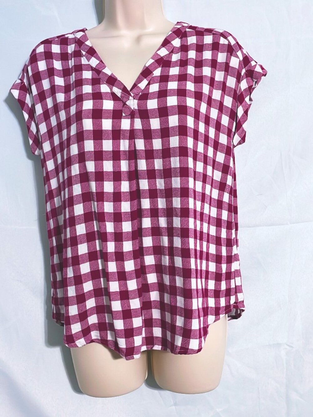 Liz Claiborne Cute Plaid Top Size S